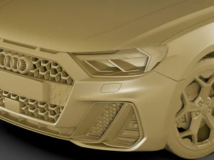 audi a1 2019 3D Model