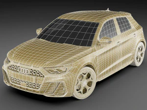 audi a1 2019 3D Model