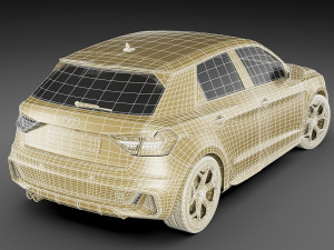 audi a1 2019 3D Model