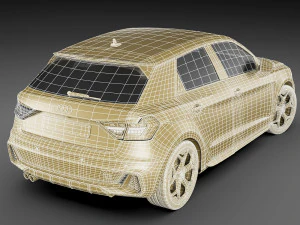 audi a1 2019 3D Model