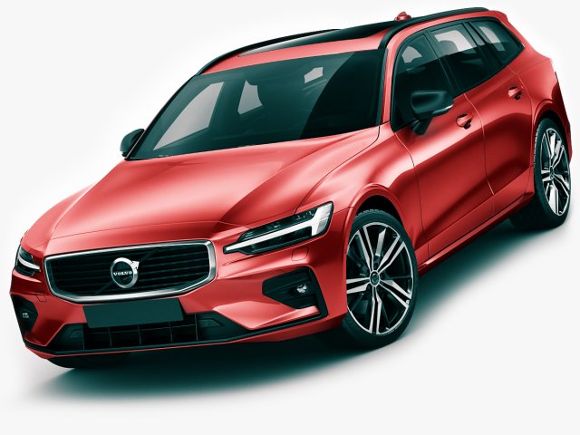 volvo v60 2019 r-design 3D मॉडल .c4d .max .obj .3ds .fbx .stl .blend 