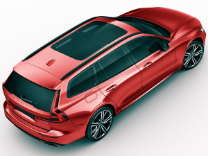 volvo v60 2019 r-design 3D मॉडल