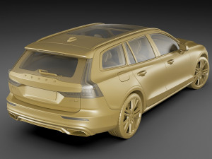 volvo v60 2019 r-design 3D मॉडल