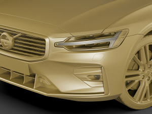 volvo v60 2019 r-design 3D मॉडल