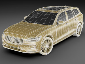 volvo v60 2019 r-design 3D मॉडल
