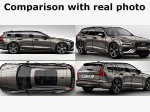 volvo v60 2019 r-design 3D मॉडल