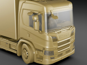Scania p-series 2018 rigid truck 3D मॉडल