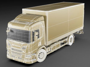 Scania p-series 2018 rigid truck 3D मॉडल