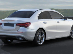mercedes a-class sedan 2 versions 3D Model