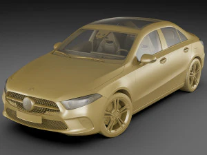 mercedes a-class sedan 2 versions 3D Model