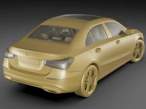 mercedes a-class sedan 2 versions 3D Model