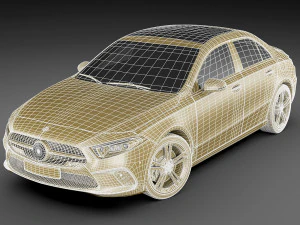 mercedes a-class sedan 2 versions 3D Model