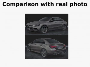 mercedes a-class sedan 2 versions 3D Model