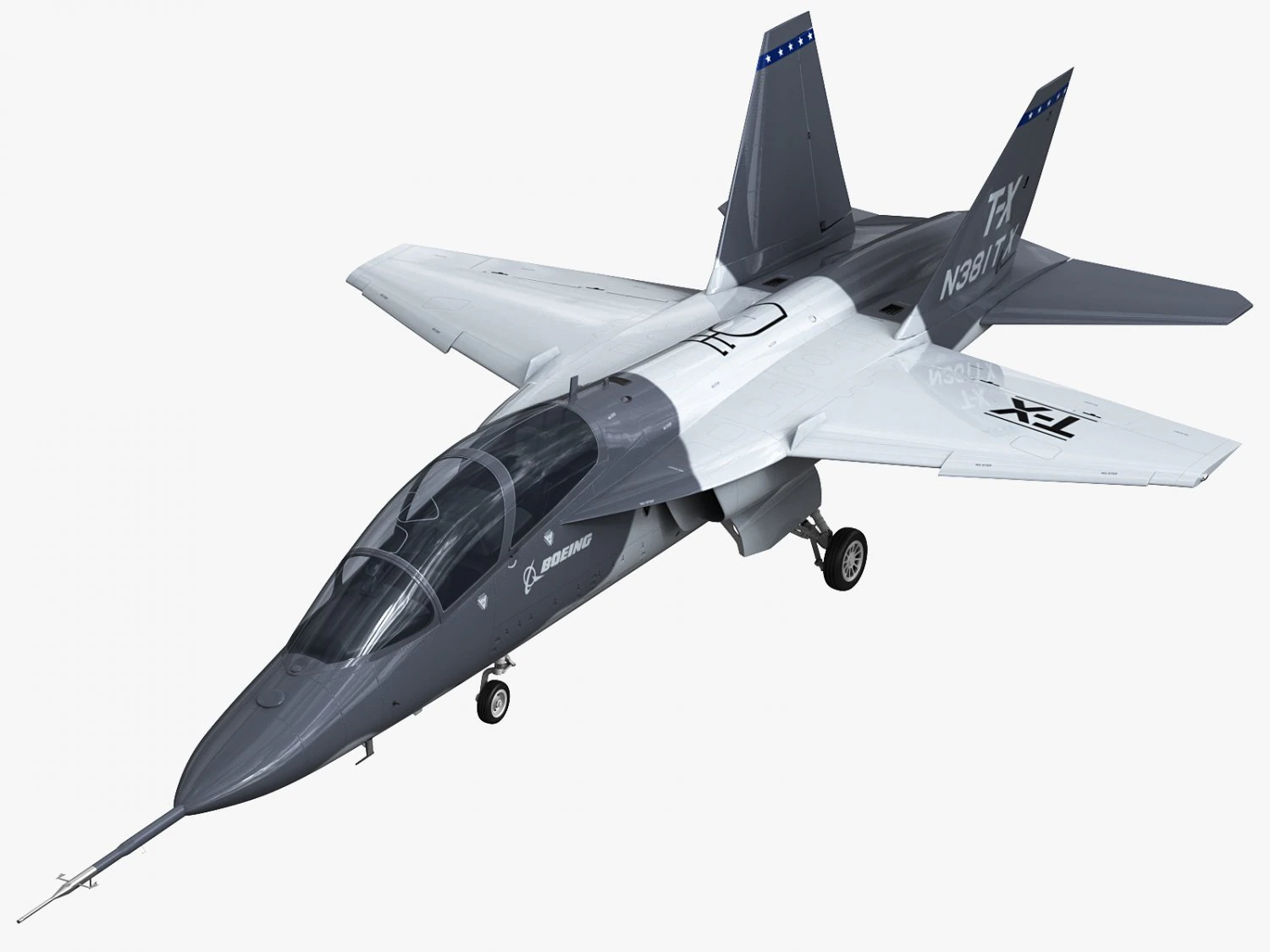 boeing t-x 3D Model .c4d .max .obj .3ds .fbx .stl .blend 
