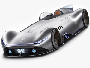 mercedes-benz Vision EQ koncepcja srebrnej strzałki 2018 Model 3D