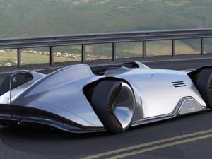 mercedes-benz vision eq silver arrow concept 2018 3D Model