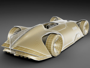 mercedes-benz vision eq silver arrow concept 2018 3D Model