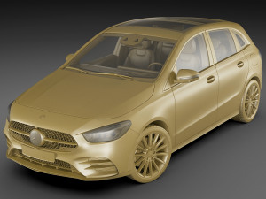 mercedes b-class 2019 amg line Modello 3D