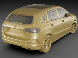 mercedes b-class 2019 amg line Modello 3D
