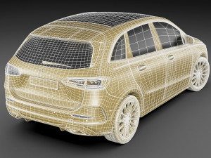 mercedes b-class 2019 amg line Modello 3D