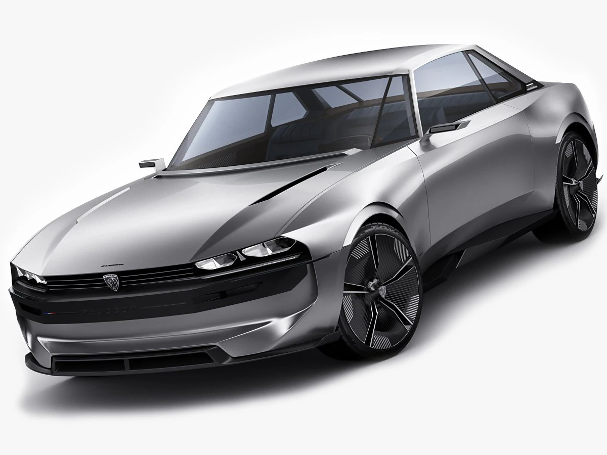 peugeot e-legend concept 3D Model .c4d .max .obj .3ds .fbx .stl .blend 