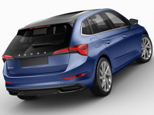 skoda scala 2019 3D Модель