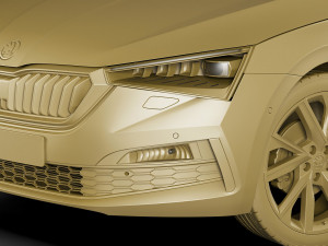 skoda scala 2019 3D Модель