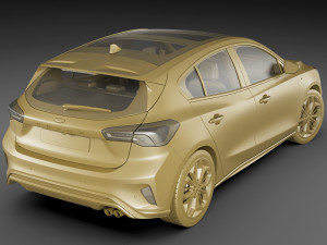 focus hatchback st-line 2019 3D Model