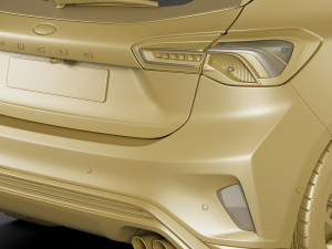 focus hatchback st-line 2019 3D Model
