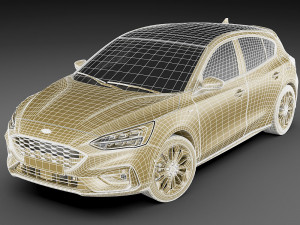 focus hatchback st-line 2019 3D Model