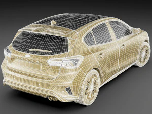 focus hatchback st-line 2019 3D Model