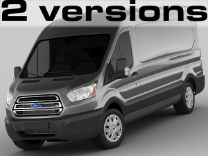 transit 2014 maxi van 3D Model