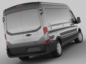 transit 2014 maxi van 3D 模型