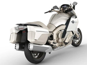 generic touristic motorcycle 3D Model