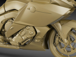 generic touristic motorcycle Model 3D