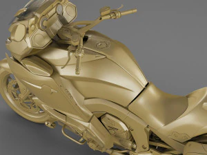 generic touristic motorcycle 3D Model