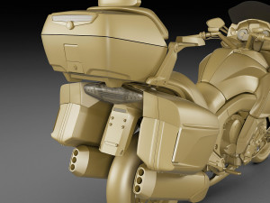 generic touristic motorcycle Model 3D