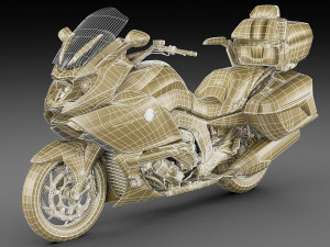 generic touristic motorcycle Model 3D