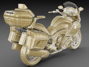 generic touristic motorcycle Model 3D