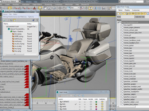generic touristic motorcycle Model 3D