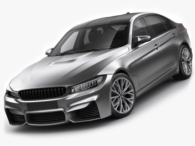 generic sport sedan Modelo 3D .c4d .max .obj .3ds .fbx .stl .blend 