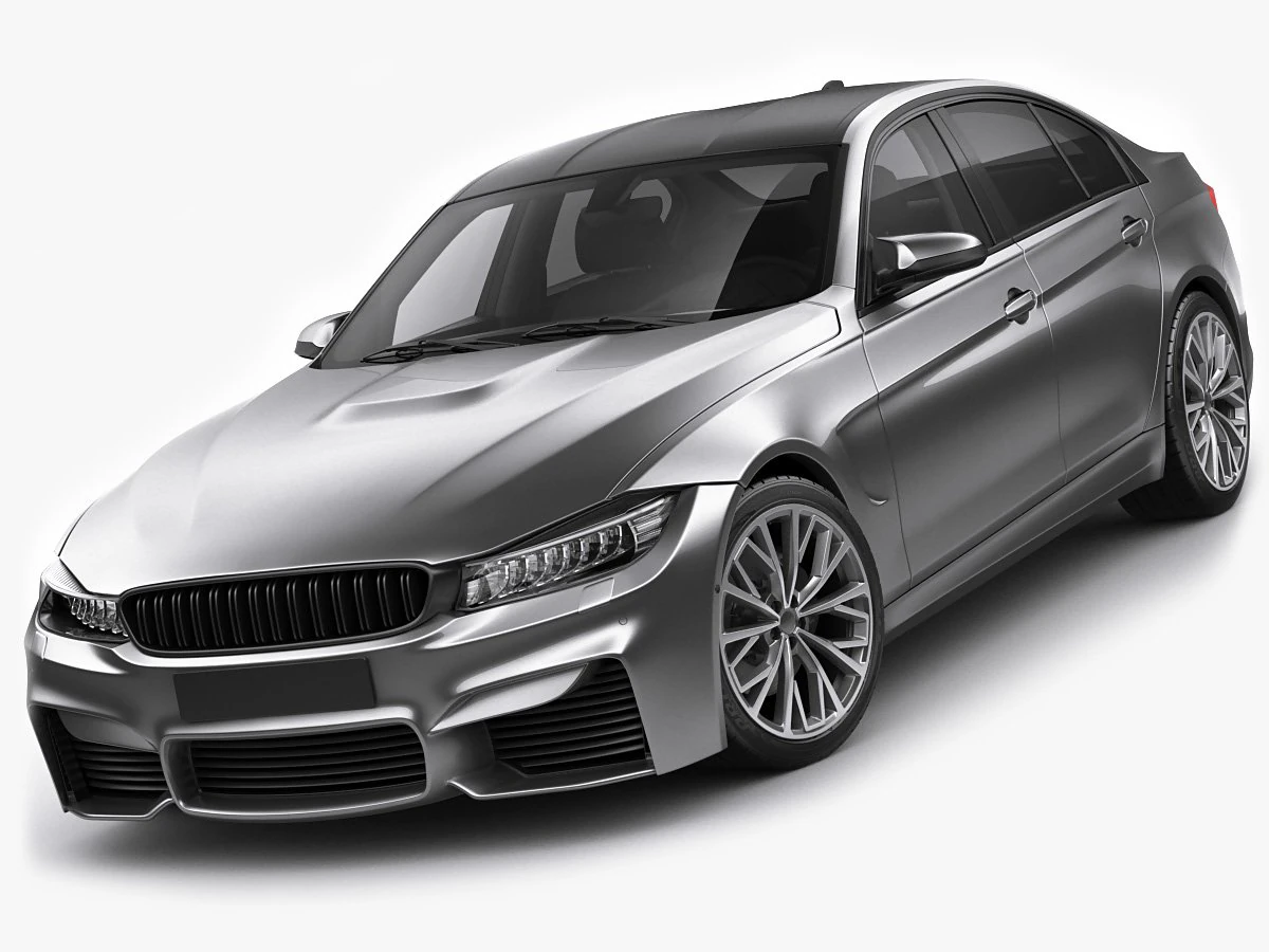 generic sport sedan 3D Model .c4d .max .obj .3ds .fbx .stl .blend