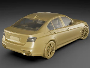 generic sport sedan 3D Model