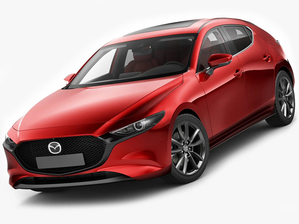 mazda 3 hatchback 2019 3D Model .c4d .max .obj .3ds .fbx .stl .blend