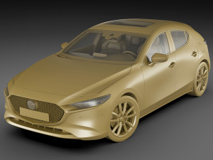 mazda 3 hatchback 2019 Model 3D