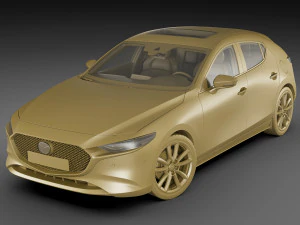 mazda 3 hatchback 2019 3D Model