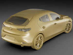 mazda 3 hatchback 2019 3D Model
