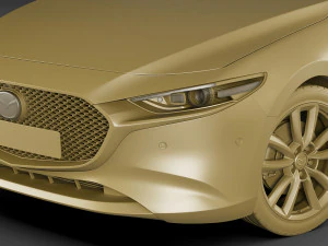 mazda 3 hatchback 2019 3D Model