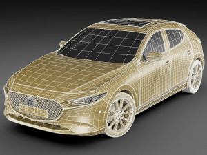mazda 3 hatchback 2019 Model 3D