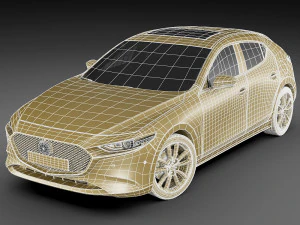 mazda 3 hatchback 2019 3D Model